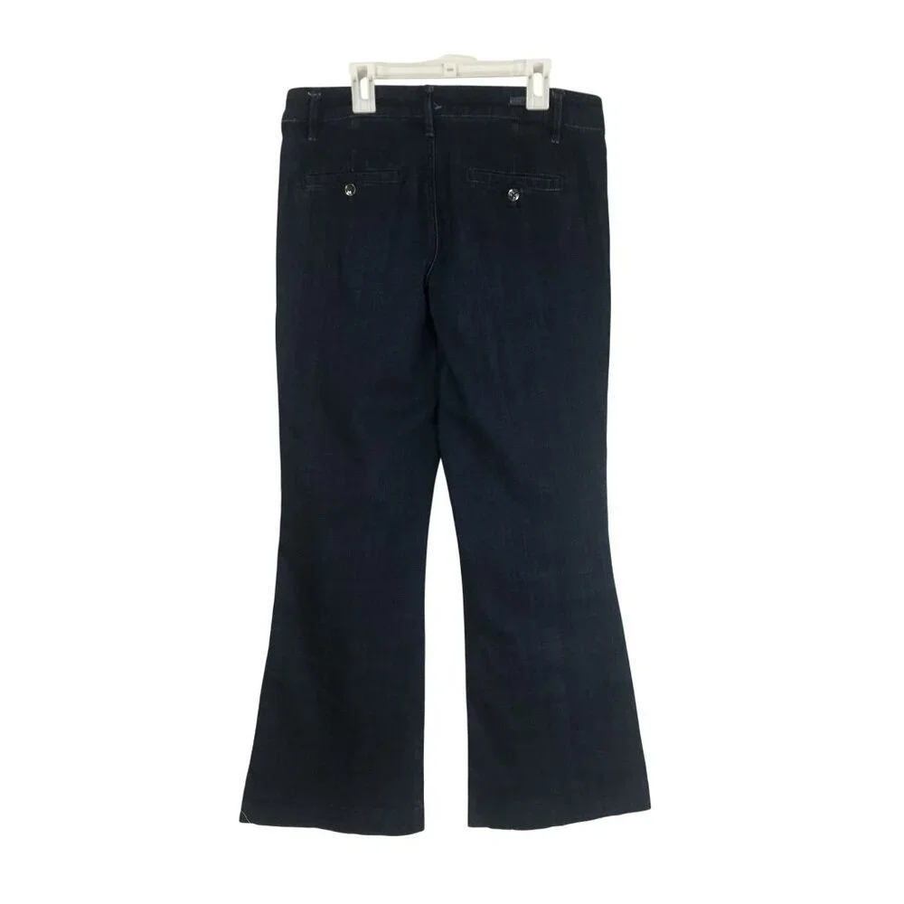 Pilcro Anthropologie Jeans Flare Denim Raw Hem & Pockets Womens Size 29